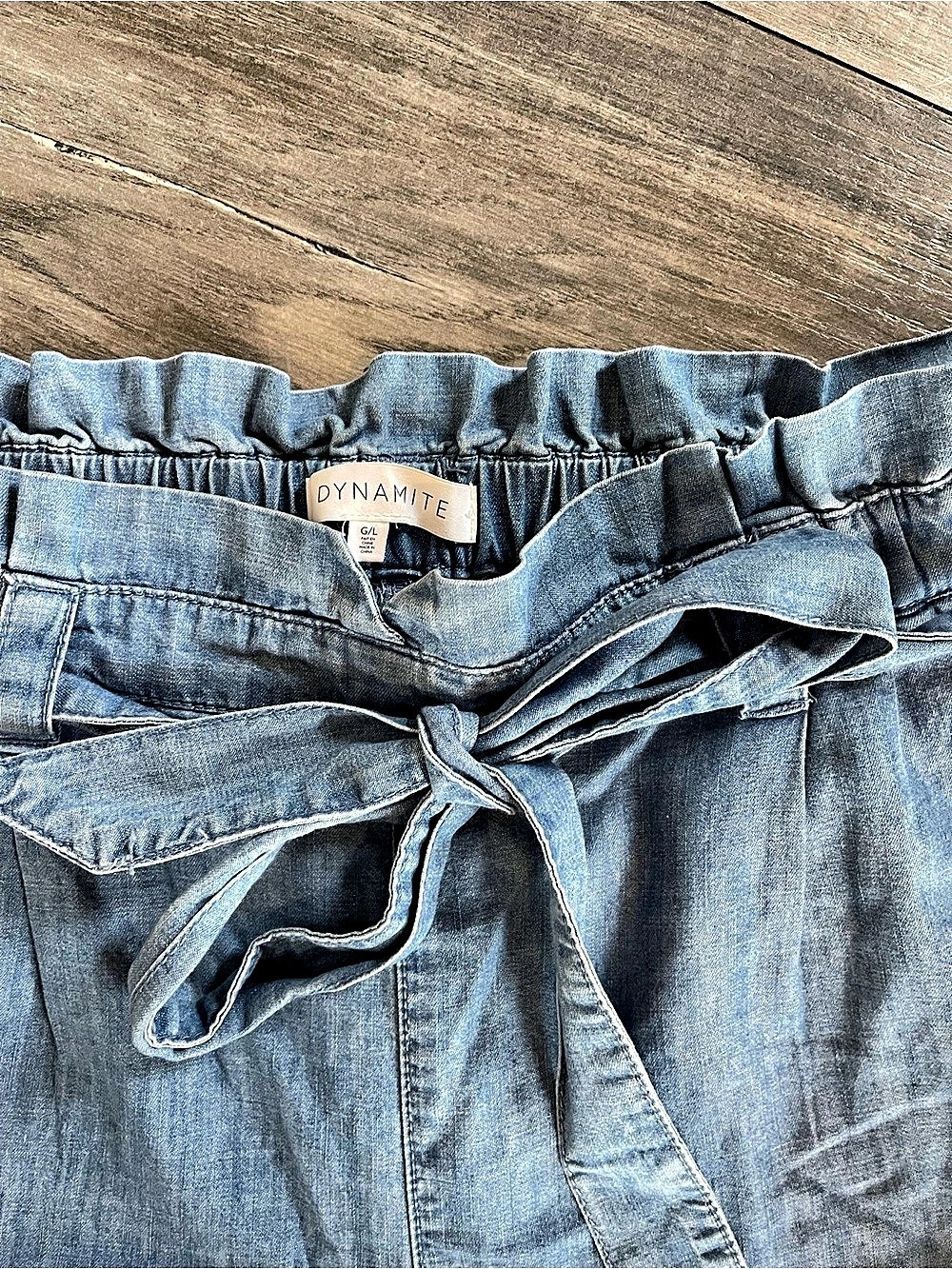 Dynamite Blue Tie-Waist Pants Large